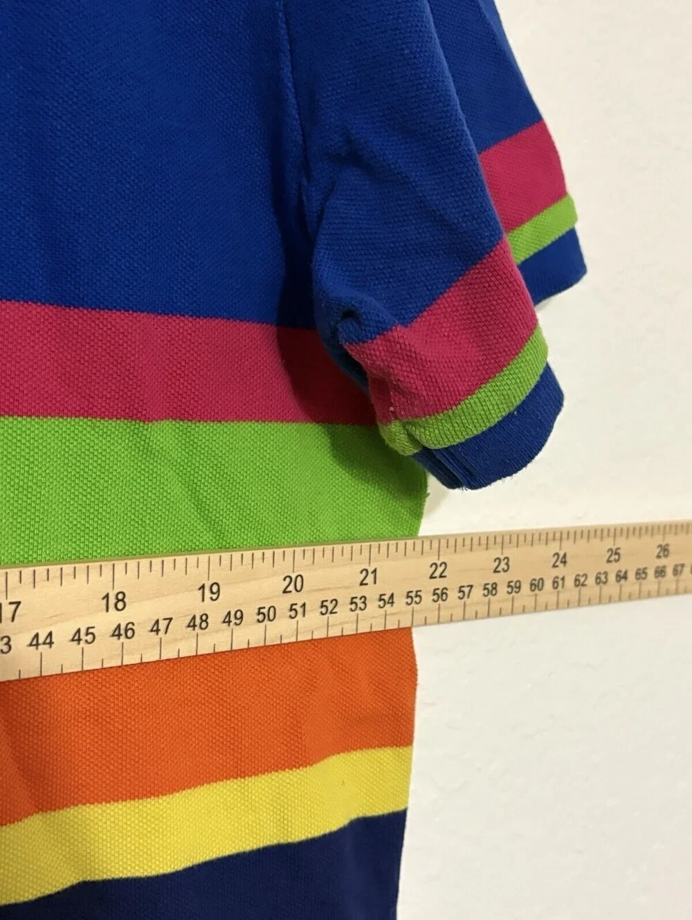 Vintage 90s Polo Ralph Lauren Rainbow Vivid Striped Polo Shirt Size Mens XL